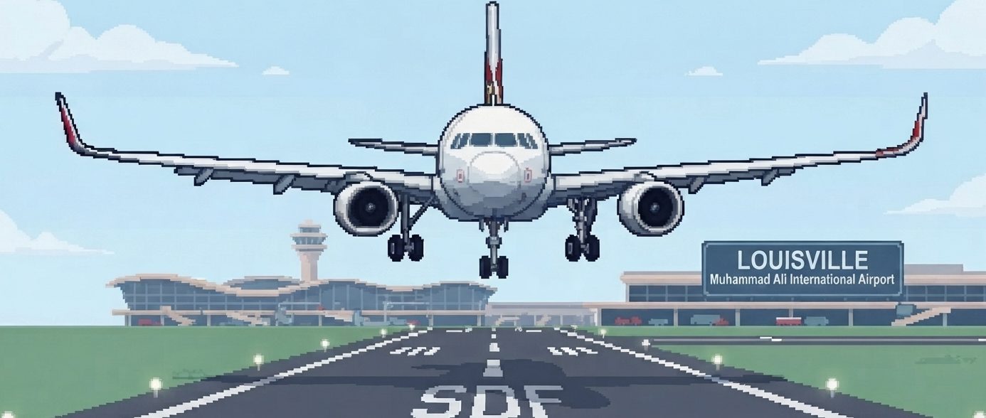 UA 3599 landing at Louisville Muhammad Ali International